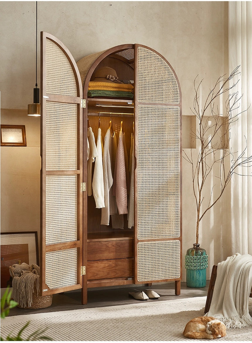 RATTAN CRAFTSMAN Vintage Rattan Wardrobe from RATTAN CRAFTSMAN