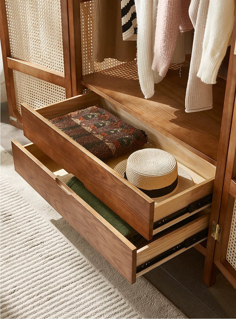 RATTAN CRAFTSMAN Vintage Rattan Wardrobe from RATTAN CRAFTSMAN