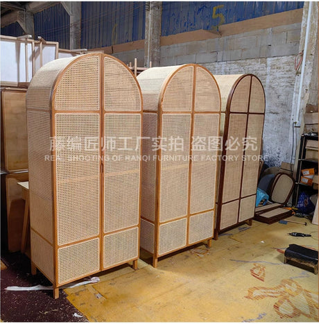 RATTAN CRAFTSMAN Vintage Rattan Wardrobe from RATTAN CRAFTSMAN