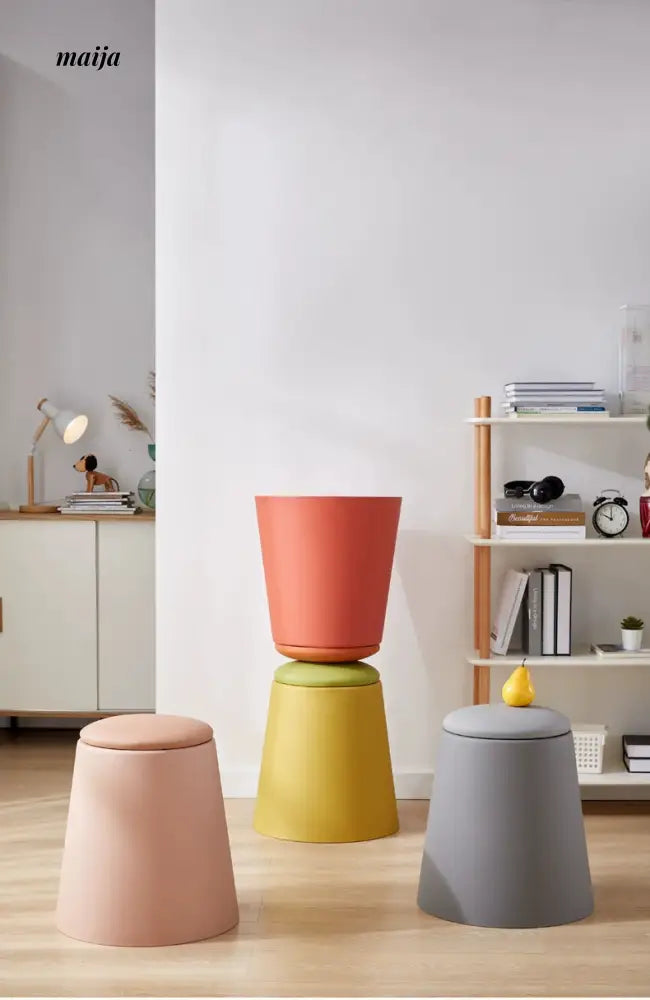 Stackable Round Stool (set of 2) from maija