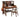 Everly Adjustable Desk with Bookshelves Set from maija