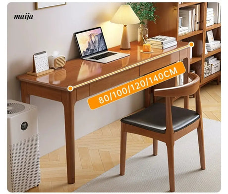 Pioneer Solid Wood Narrow Desk from maija