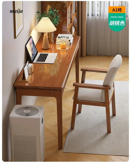 Pioneer Solid Wood Narrow Desk from maija