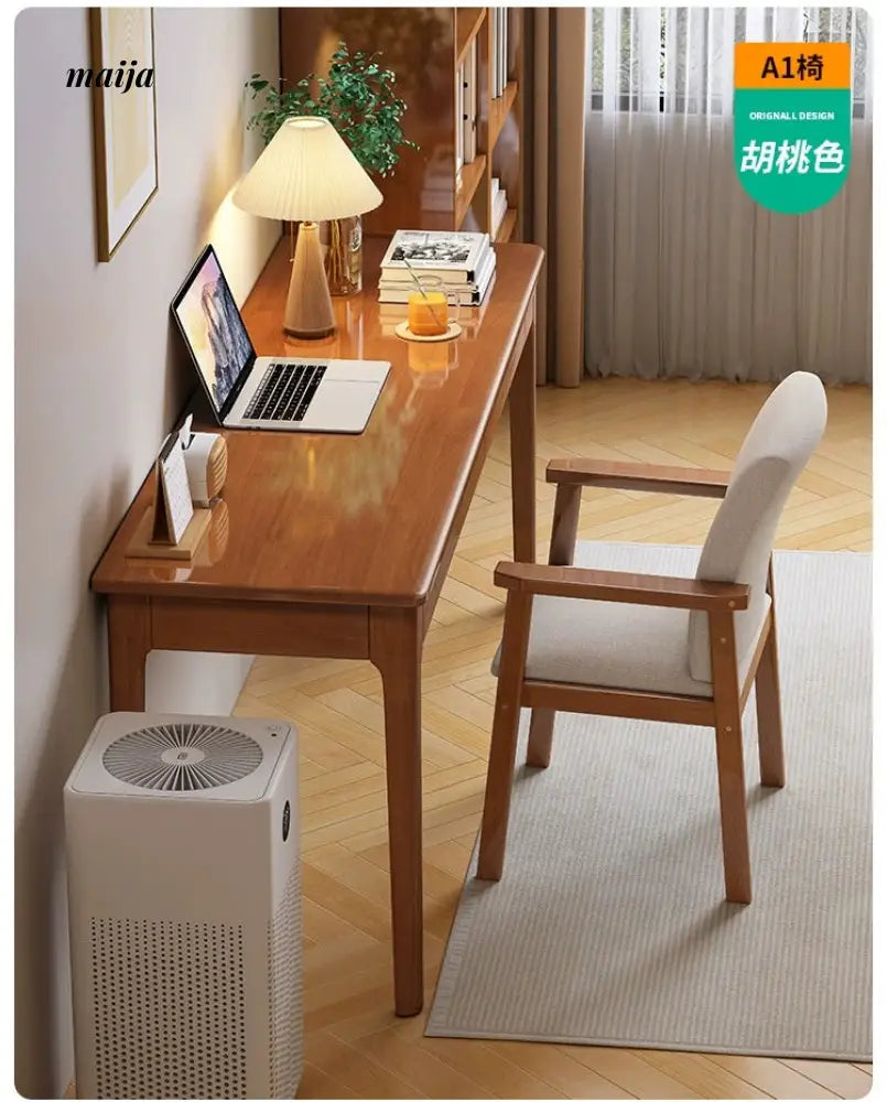 Pioneer Solid Wood Narrow Desk from maija