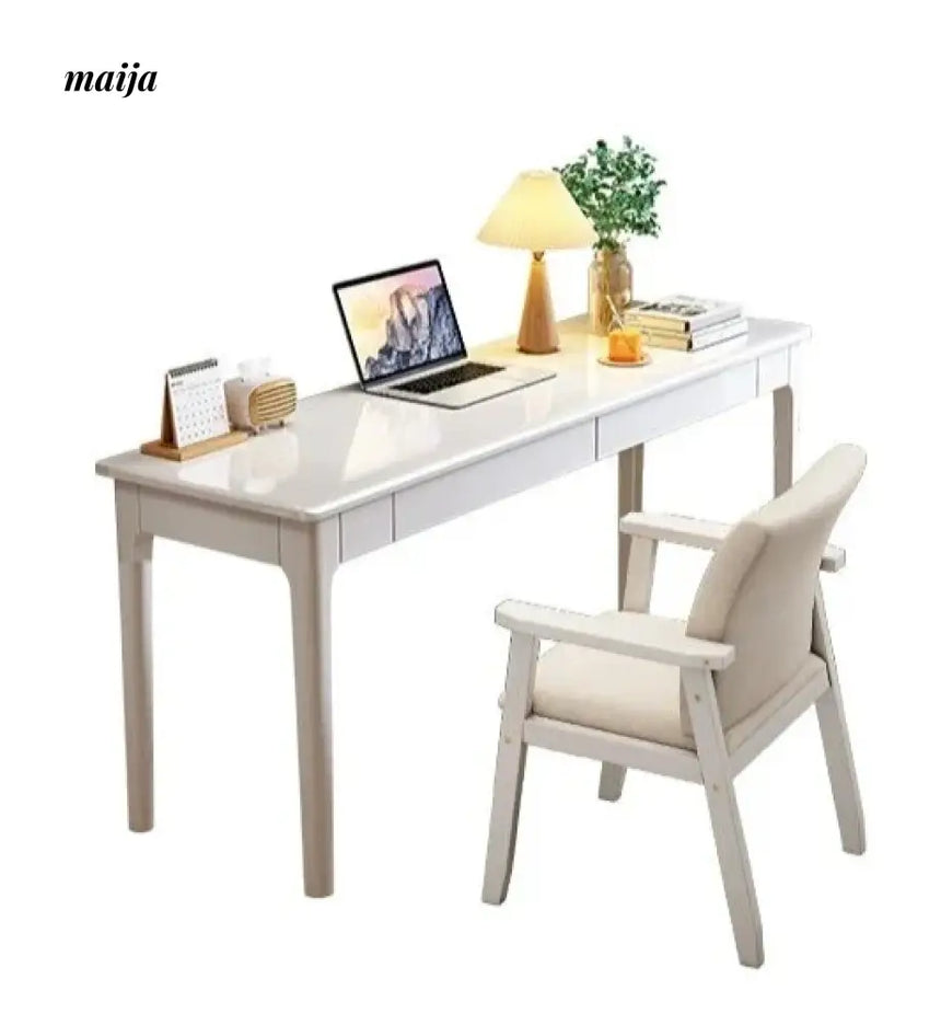 Pioneer Solid Wood Narrow Desk from maija