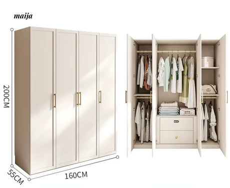 MEIHOUSE French Cream Bedroom Wardrobe Easy Assembly Storage Cabinet from MEIHOUSE