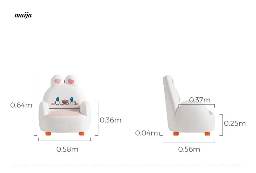 LINSYKIDS Cartoon Children's Reading Sofa from RZONE