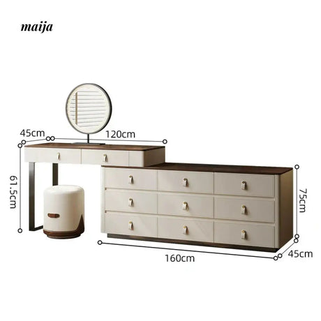 BAIZHI Jaime Dressing Table and Cabinet from BAIZHI