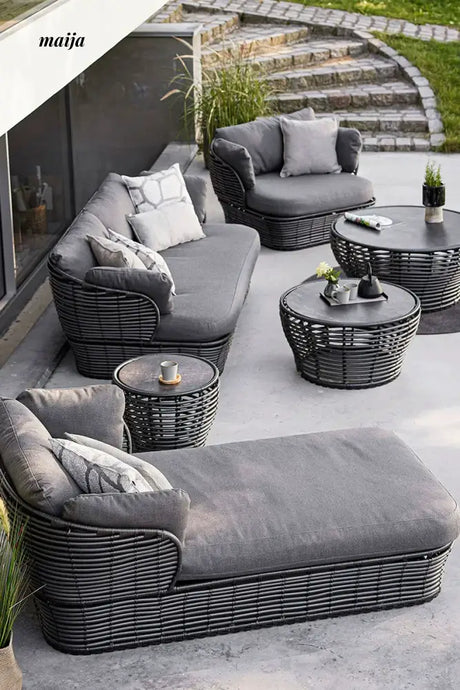 GERMAIN Estelle Rattan Sun Lounger from GERMAIN