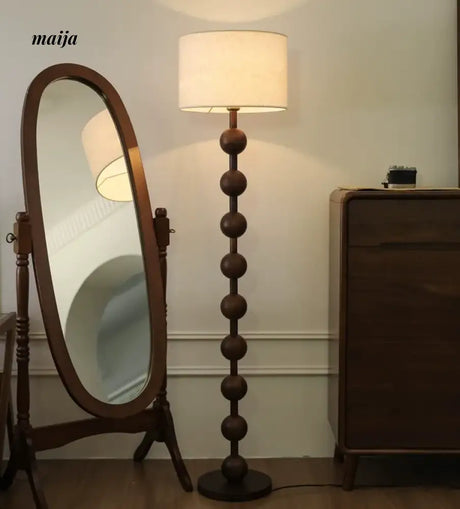 CH LIGHTING Retro Floor Lamp and Wooden Sofa from CH LIGHTING