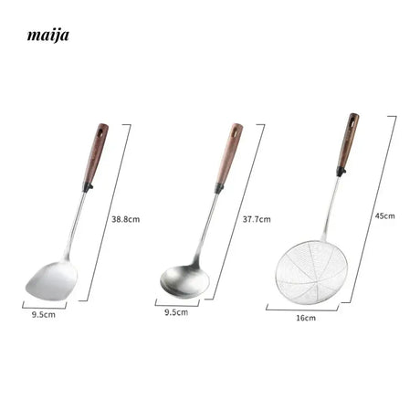 CAROTE Stainless Steel Spatula with Walnut Handle from CAROTE