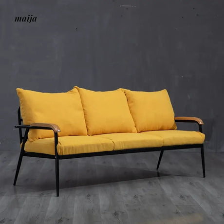 ANJI CHENJI Scandinavian Natural Wood Double Sofa from ANJI CHENJI