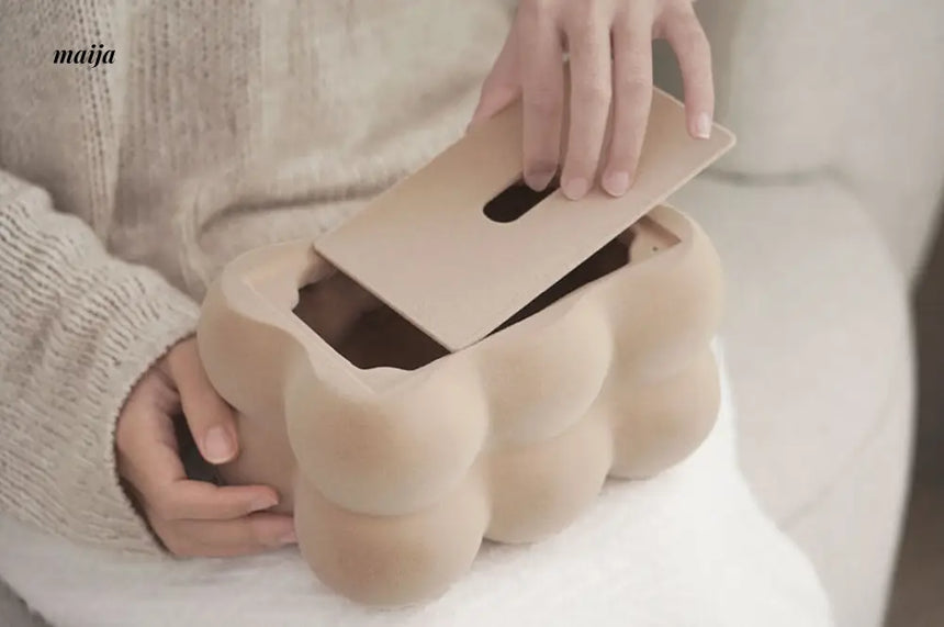 Marshmallow Ceramic Tissue Box from maija