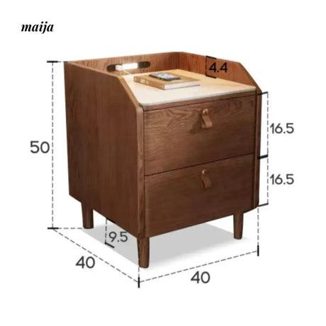 Ultra Thin Solid Wood Bedside Table from AI