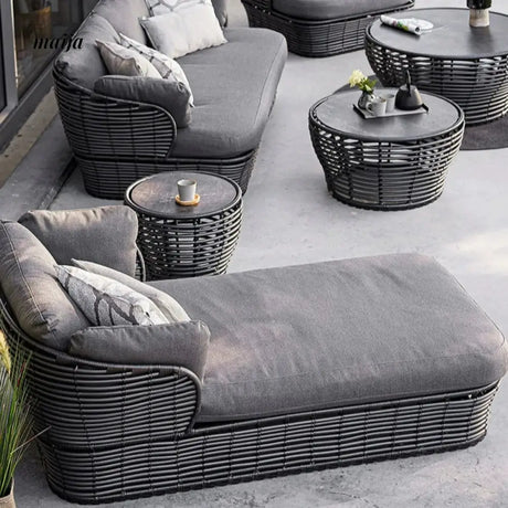 GERMAIN Estelle Rattan Sun Lounger from GERMAIN