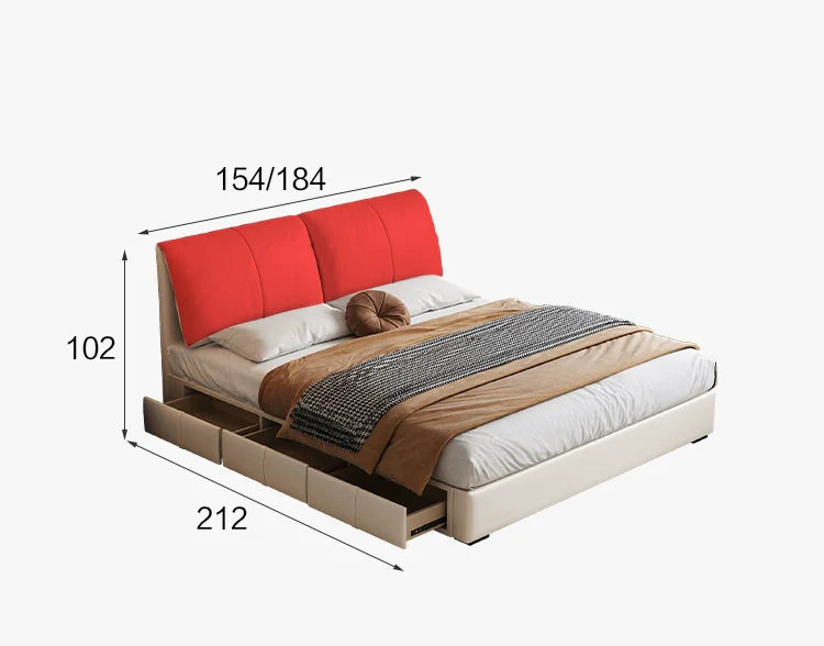 DIPU Brooke Luxury Italian Leather Bed from DIPU