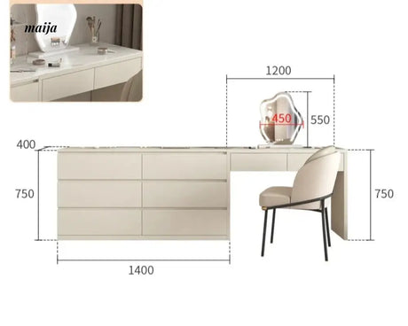 MEIHOUSE Universal Dressing Table Advanced Bedroom Storage System from MEIHOUSE
