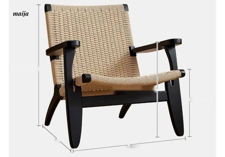 19 DREAM SPACE Solid Wood Rattan Sofa Chair from 19 DREAM SPACE