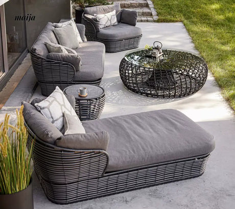 GERMAIN Estelle Rattan Sun Lounger from GERMAIN