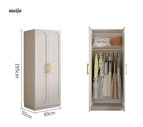 MEIHOUSE French Cream Bedroom Storage Combination Coat Cabinet from MEIHOUSE