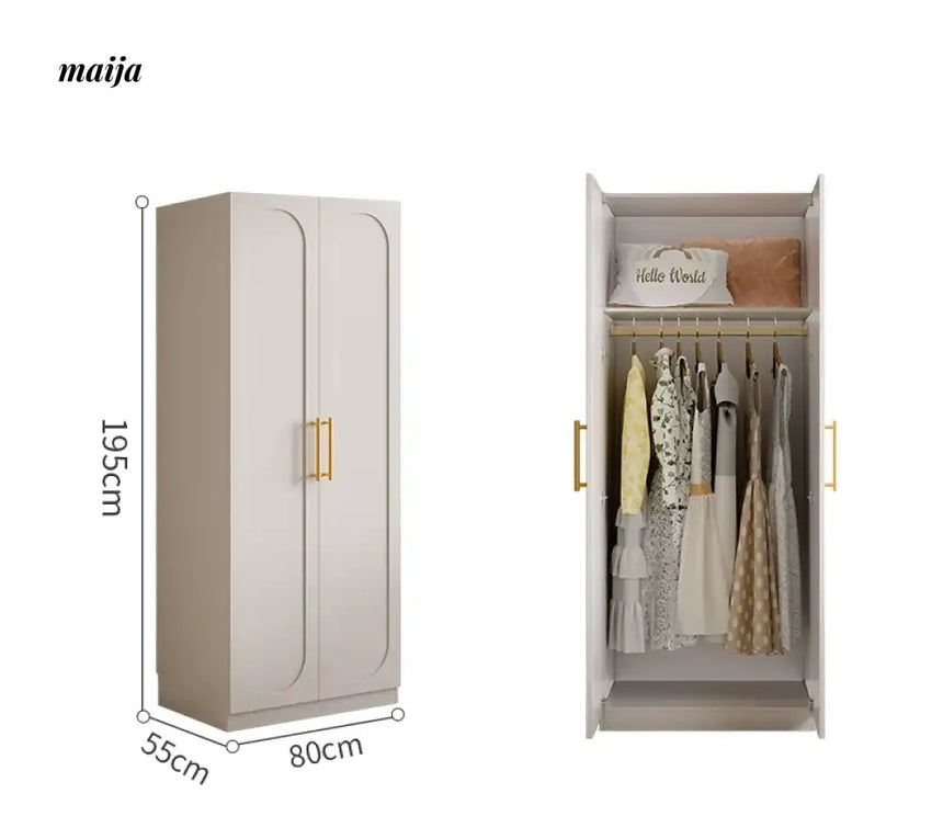 MEIHOUSE French Cream Bedroom Storage Combination Coat Cabinet from MEIHOUSE
