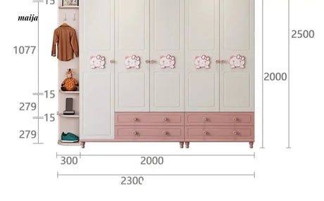BETTYLEI Pink Kitty Children's Wardrobe from BETTYLEI
