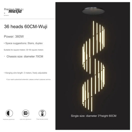 Dijon Staircase Chandelier from maija