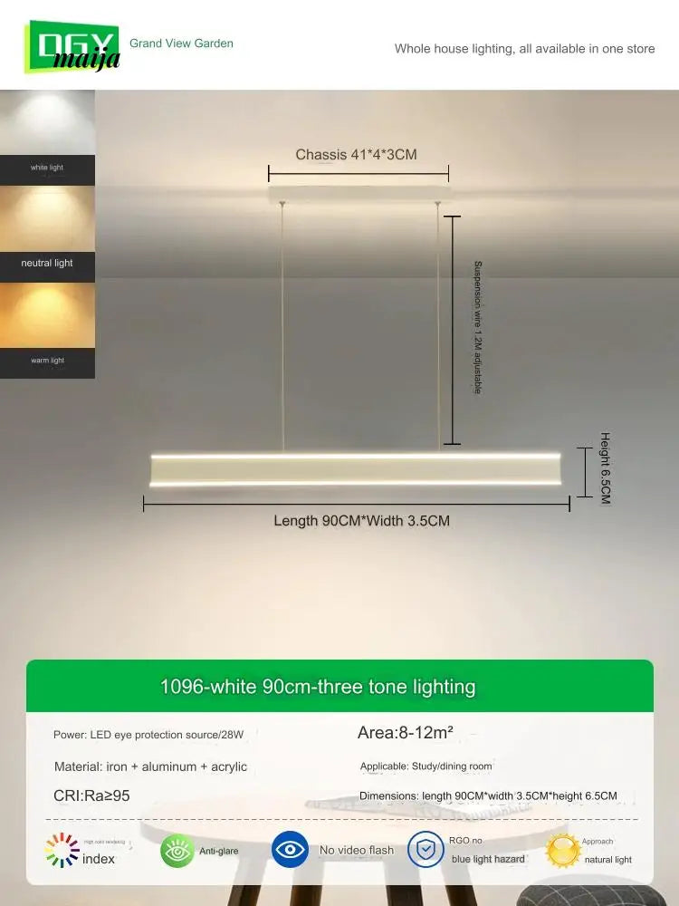 GVG Double-Layer Long Bar Chandelier from GVG
