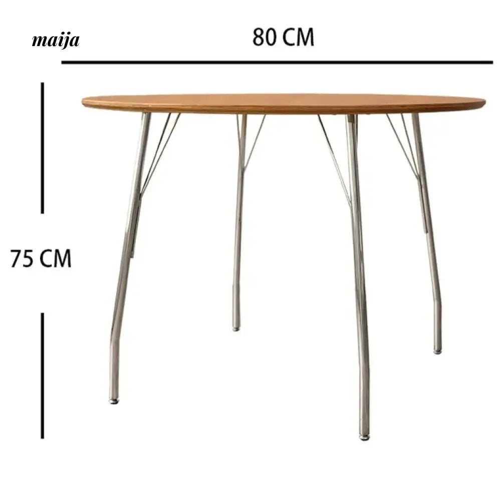 MOODSTORM Lilli Simple Iron Dining Table and Chair Set from Kaiyashi