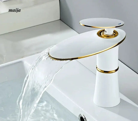 Flying Saucer Copper Waterfall Basin Faucet from Kaiyashi