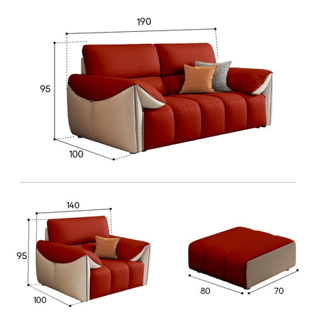 DIPU Helena Minimalist Leather Sofa from DIPU