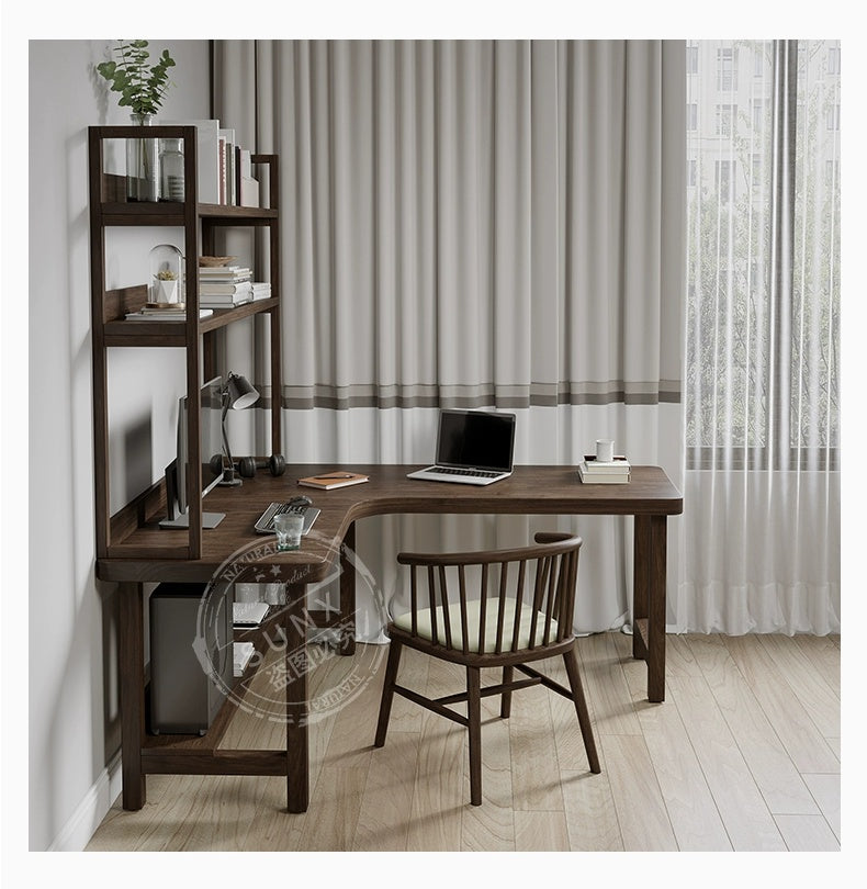 SUNX Solid Wood Corner Computer Desk Combo from SUNX