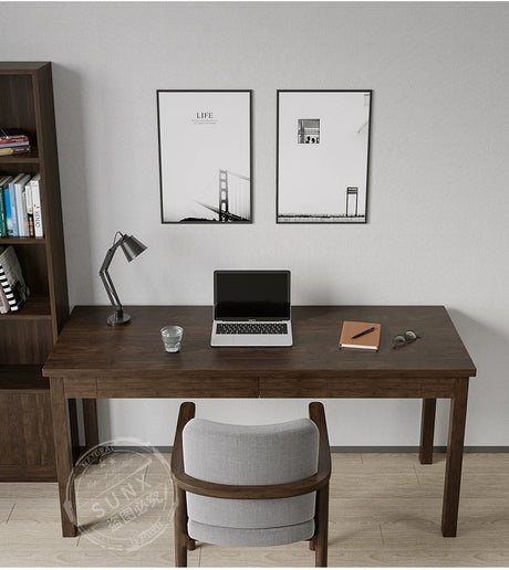 SUNX Nordic Solid Wood Desk with Drawer from SUNX