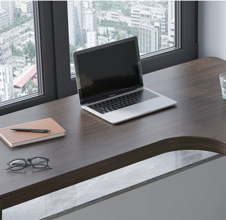 SUNX Full Wood Bay Window Desk from SUNX