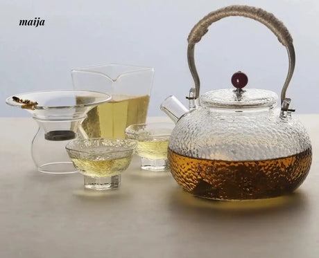JOTO Hammered Glass Teapot Filtering Home Kung Fu Tea Kettle from MOSE