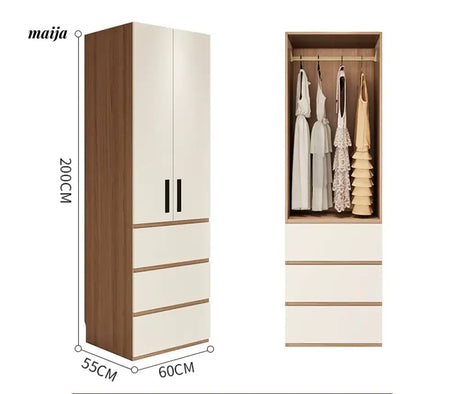 MEIHOUSE Cream Bedroom Modern One Door Large Storage Wardrobe from MEIHOUSE
