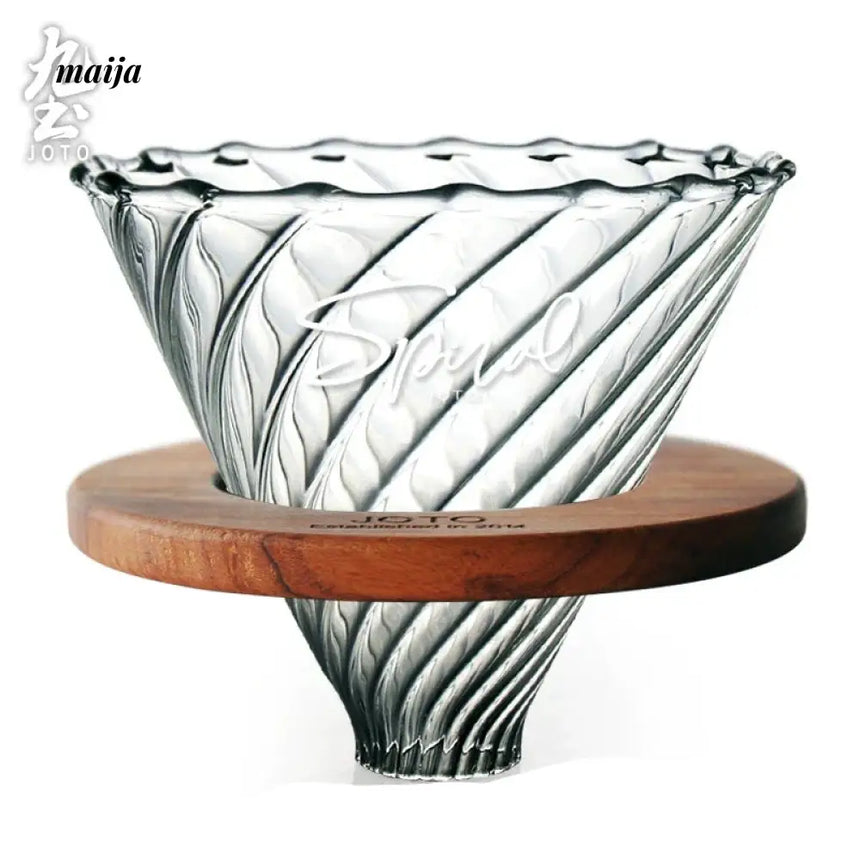 JOTO Handcrafted Coffee Filter Cup Solid Wood V60 Pink from MOSE