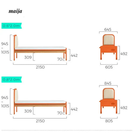 LINSYKIDS Celia Soft Headboard Children's Bed from RZONE