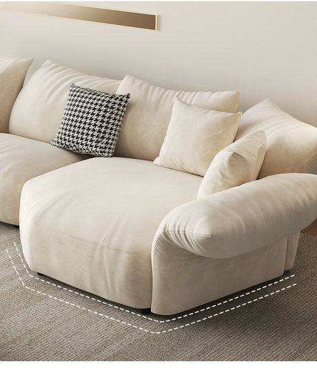 LATE AUTUMN Classic Cream Sofa with Elegant Details from LATE AUTUMN