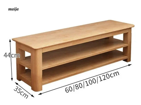Evergreen Solid Wood Shoe Stool from maija