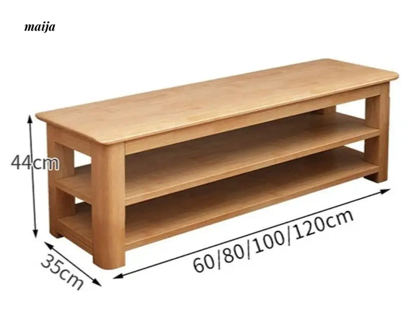 Evergreen Solid Wood Shoe Stool from maija