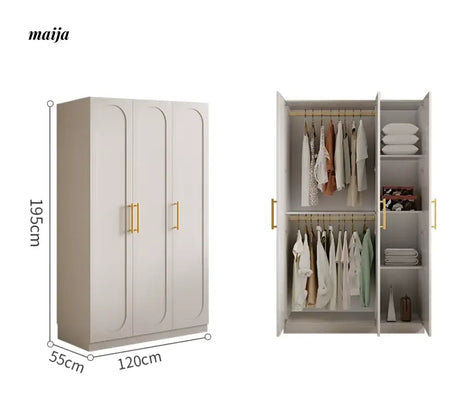 MEIHOUSE French Cream Bedroom Storage Combination Coat Cabinet from MEIHOUSE