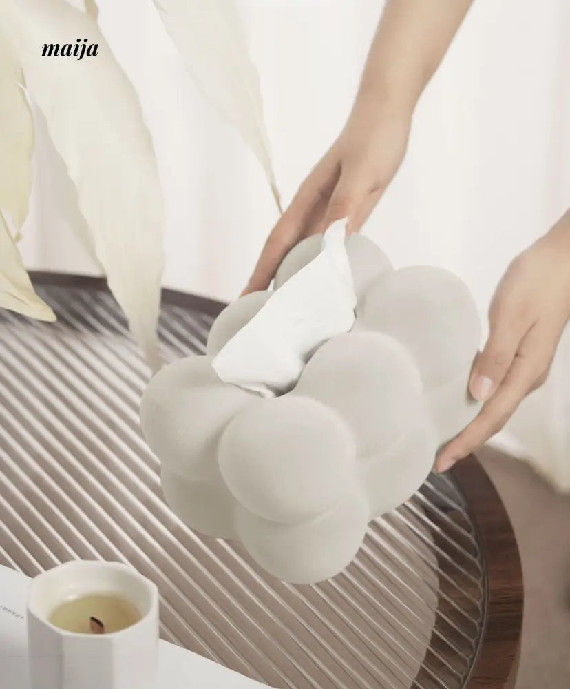 Marshmallow Ceramic Tissue Box from maija