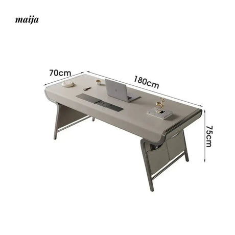 Brentwood Saddle Leather Office Desk from AI