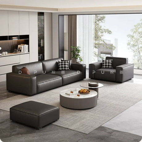 DIPU Atlas Tofu Cowhide Leather Sofa Combination from DIPU