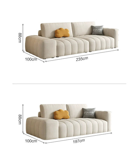 DIPU Landry Scandinavian Cream Modern Sofa from DIPU