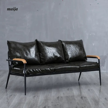 ANJI CHENJI Scandinavian Natural Wood Double Sofa from ANJI CHENJI
