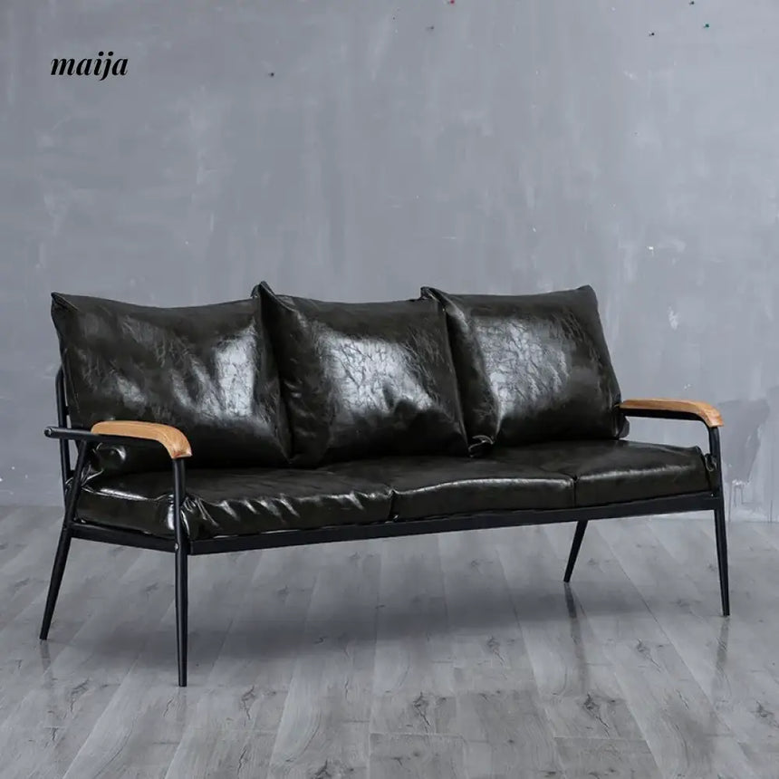 ANJI CHENJI Scandinavian Natural Wood Double Sofa from ANJI CHENJI