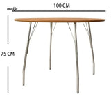 MOODSTORM Lilli Simple Iron Dining Table and Chair Set from MOODSTORM