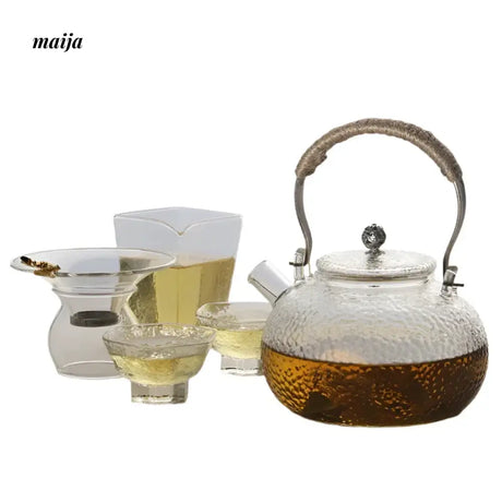 JOTO Hammered Glass Teapot Filtering Home Kung Fu Tea Kettle from MOSE